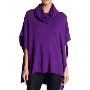 Woven Heart purple poncho nwt